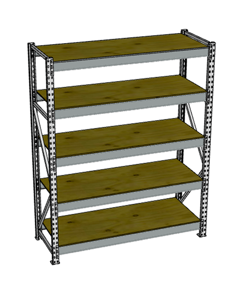 Стеллаж грузовой СГР 2000x1200x600 5 полок (фанера) купить в Смоленске Стеллаж грузовой СГР 2000x1200x600 5 полок (фанера) купить в Смоленске