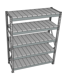 Стеллаж грузовой СГР 3000x1200x800 5 полок (металл)