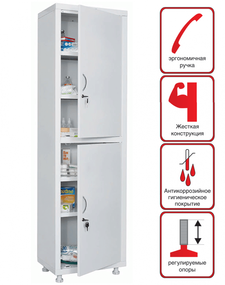 Медицинский шкаф HILFE МД 1 1657/SS купить в Смоленске Медицинский шкаф HILFE МД 1 1657/SS купить в Смоленске