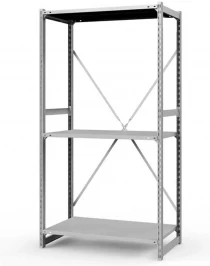 Стеллаж ТСУ 1800x700x300 3 полки (150 кг, перф) Стеллаж ТСУ 1800x700x300 3 полки (150 кг, перф)