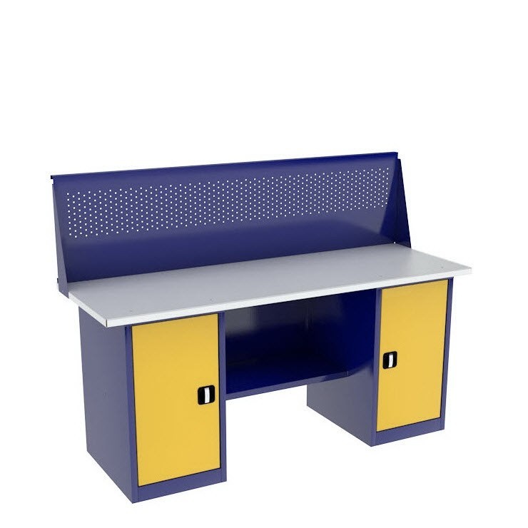 Верстак двухтумбовый ВП-5/1,9 с экраном купить в Смоленске