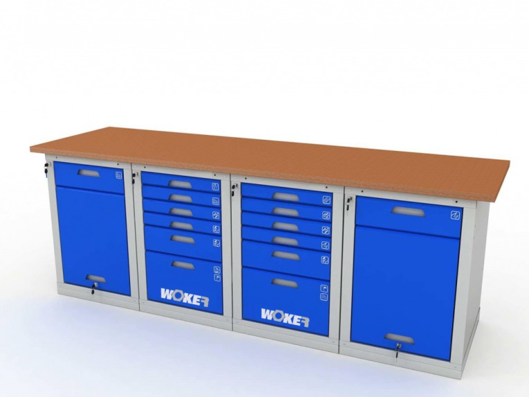 Верстак четырехтумбовый WOKER PRO 42662.2400 купить в Смоленске Верстак четырехтумбовый WOKER PRO 42662.2400 купить в Смоленске