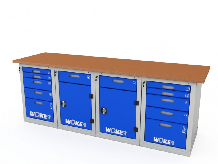 Верстак четырехтумбовый WOKER PRO 45225.2400 купить в Смоленске Верстак четырехтумбовый WOKER PRO 45225.2400 купить в Смоленске