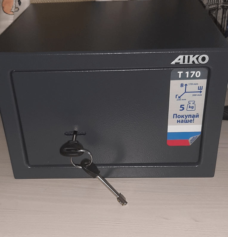 Мебельный сейф Aiko T-170 KL купить в Смоленске Мебельный сейф Aiko T-170 KL купить в Смоленске