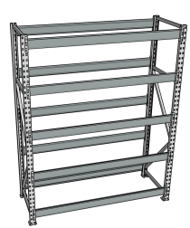Стеллаж грузовой СГР 2500x2100x500 5 полок (без настила) Стеллаж грузовой СГР 2500x2100x500 5 полок (без настила)