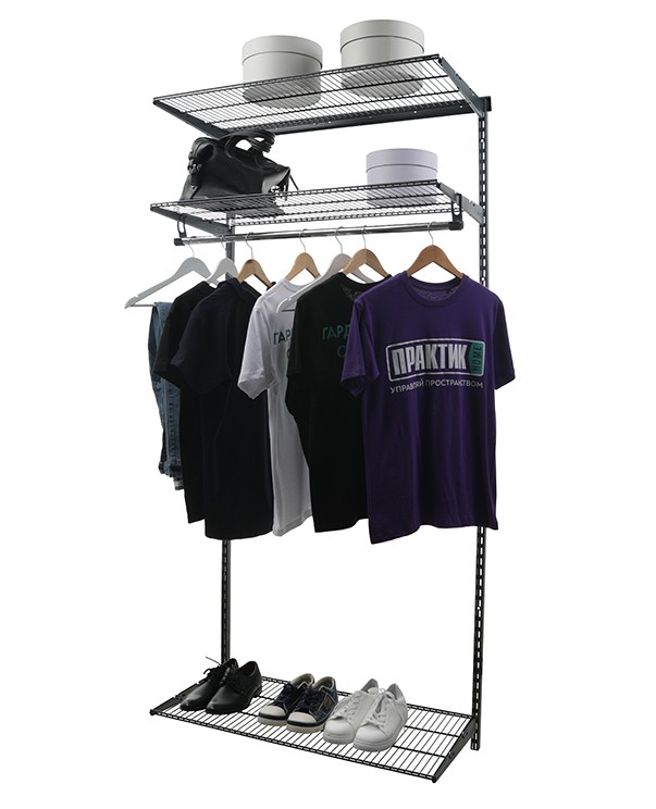 Гардеробная система Практик Home Basic G90 графит купить в Смоленске