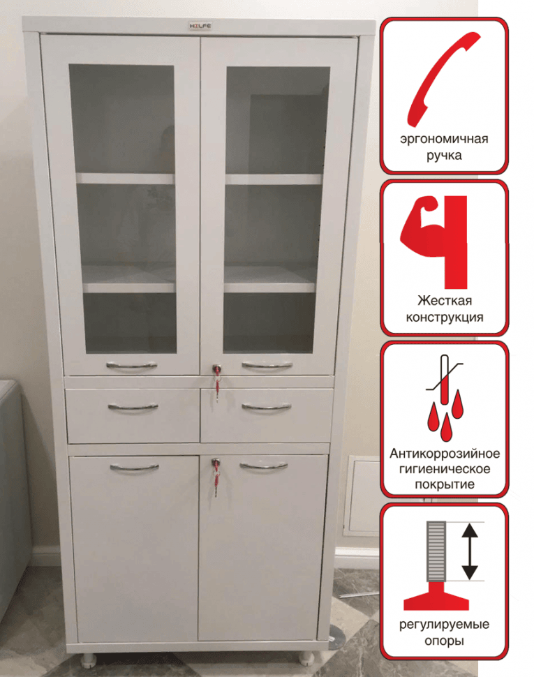 Медицинский шкаф HILFE МД 2 1780 R-1 купить в Смоленске