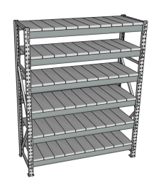 Стеллаж грузовой СГР 3000x900x400 6 полок (металл) Стеллаж грузовой СГР 3000x900x400 6 полок (металл)