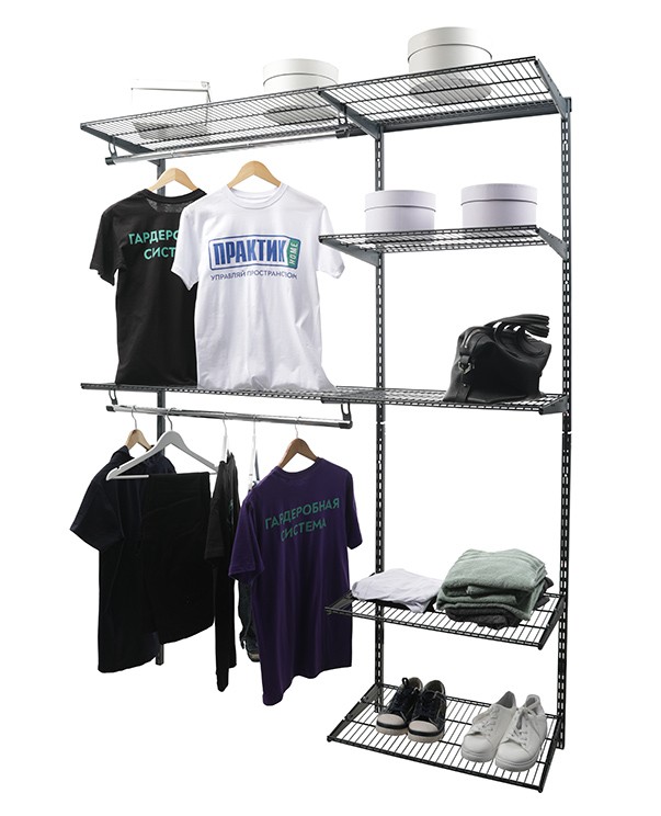 Гардеробная система Практик Home Optima G150 графит купить в Смоленске