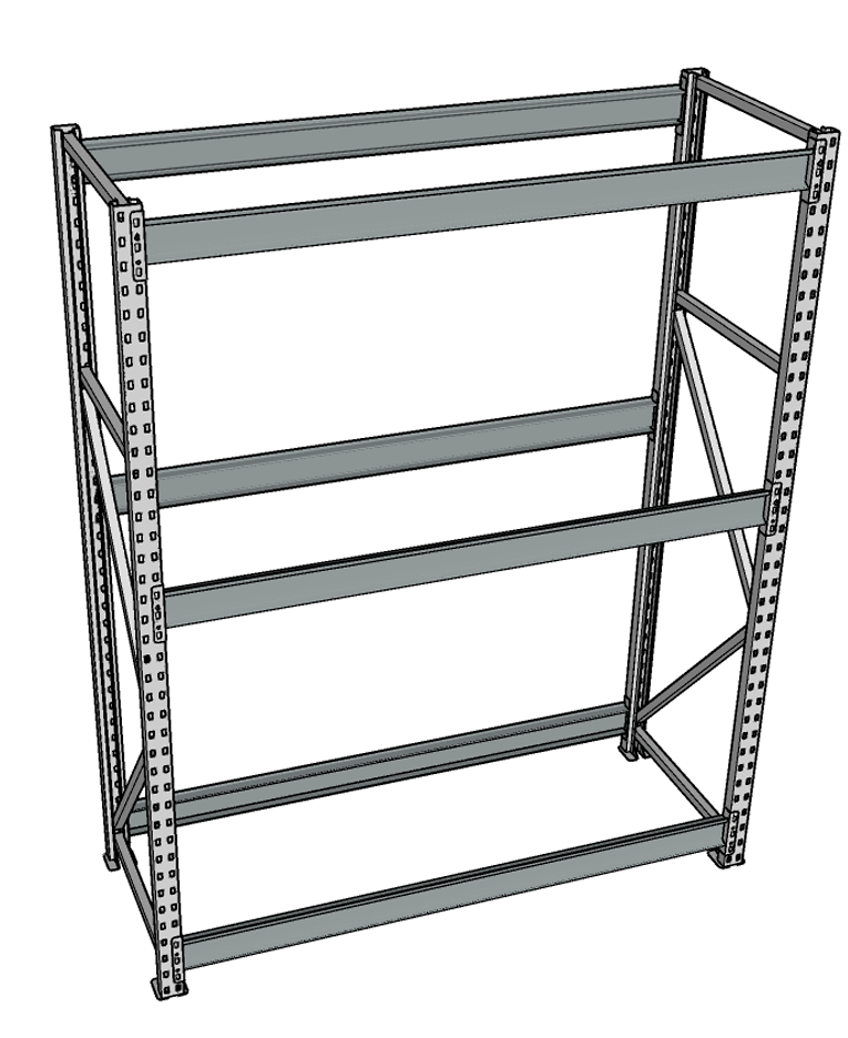Стеллаж грузовой СГР 3000x1500x400 3 полки (без настила) купить в Смоленске Стеллаж грузовой СГР 3000x1500x400 3 полки (без настила) купить в Смоленске