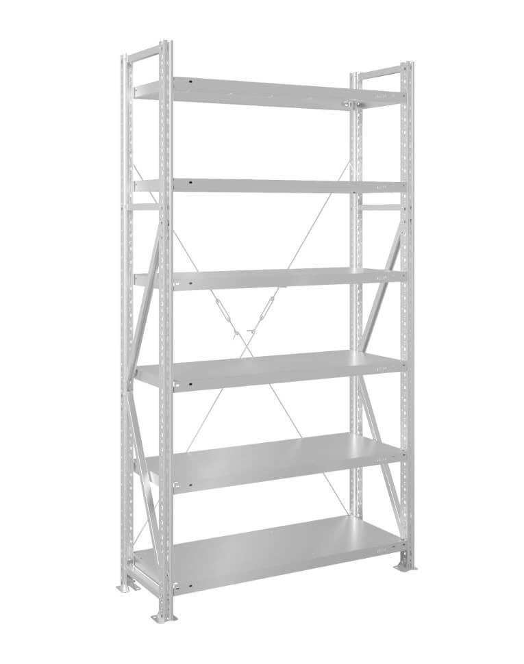 Стеллаж MS U 2500x700x1000 6 полок (350 кг, металл) купить в Смоленске