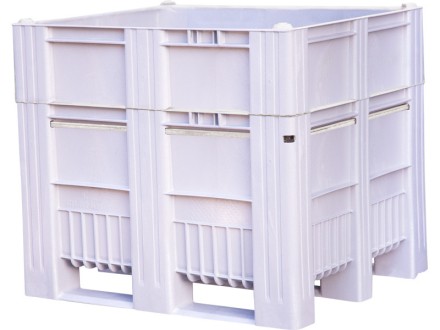 BoxPallet 1200x1000x1035 мм сплошной на полозьях серый купить в Смоленске