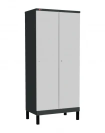 Шкаф-локер ДиКом УНО-421, корпус RAL 7016, двери RAL 7038, на ножках
