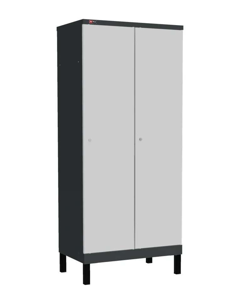 Шкаф-локер ДиКом УНО-421, корпус RAL 7016, двери RAL 7038, на ножках