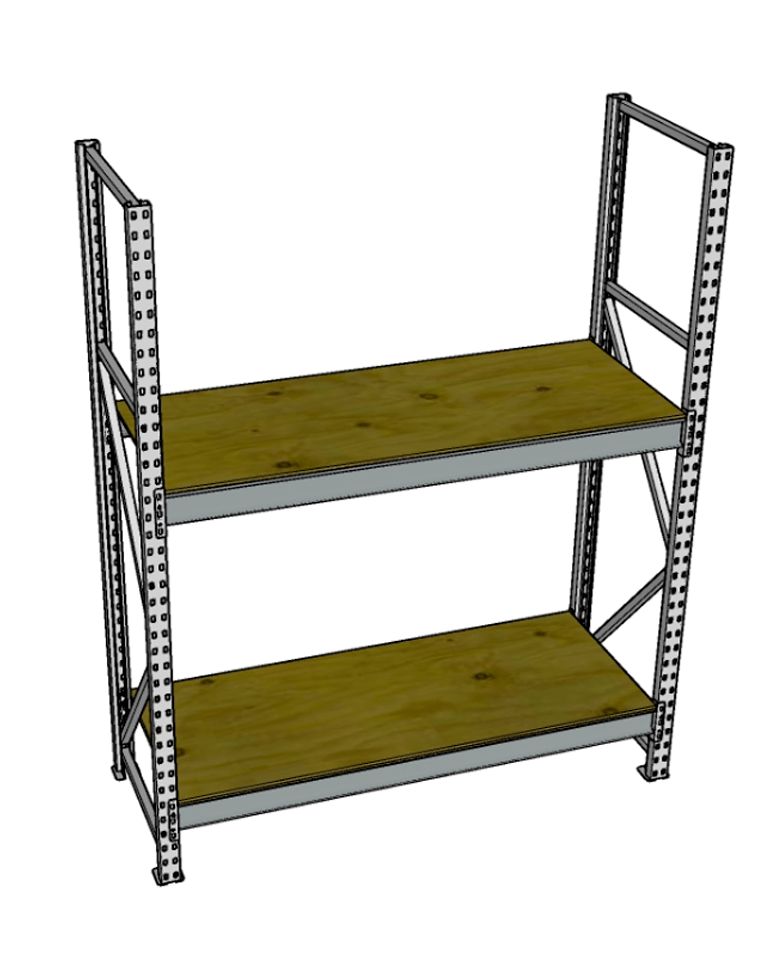 Стеллаж грузовой СГР 2000x2100x600 2 полки (фанера) купить в Смоленске Стеллаж грузовой СГР 2000x2100x600 2 полки (фанера) купить в Смоленске