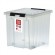 Контейнер Rox Box Original 50 (500х390х390 мм с крышкой и клипсами, на роликах, прозрачный) купить в Смоленске