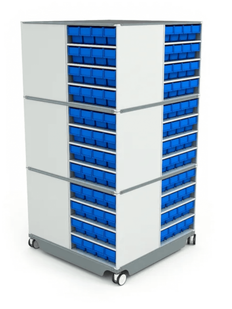 КП-02 Кассетница поворотная с синими ящиками купить в Смоленске