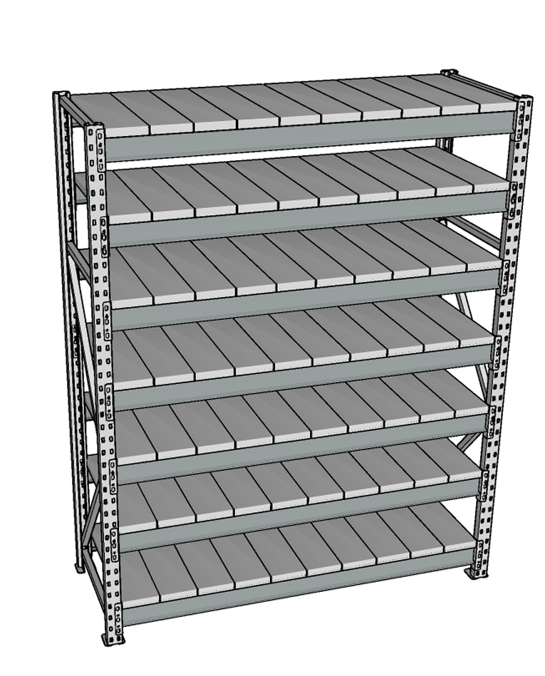 Стеллаж грузовой СГР 3000x900x1000 7 полок (металл) купить в Смоленске