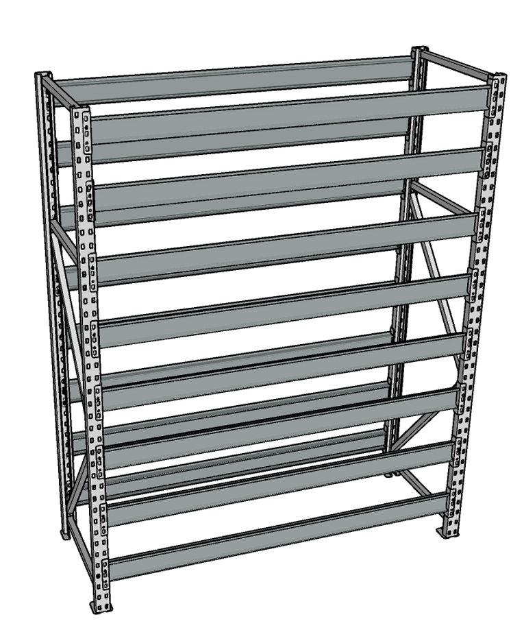 Стеллаж грузовой СГР 3000x900x1000 8 полок (без настила) купить в Смоленске Стеллаж грузовой СГР 3000x900x1000 8 полок (без настила) купить в Смоленске