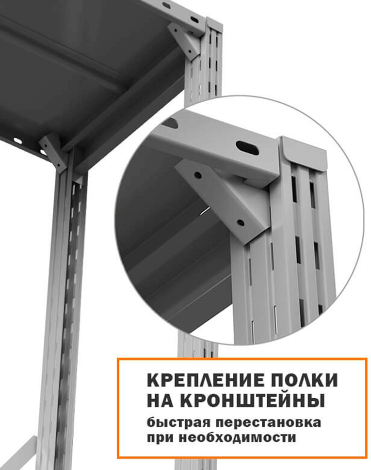 Стеллаж ТСУ 2000x1000x600 3 полки (150 кг, перф) купить в Смоленске