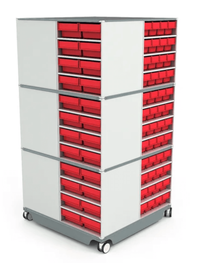 КП-03 Кассетница поворотная с красными ящиками купить в Смоленске