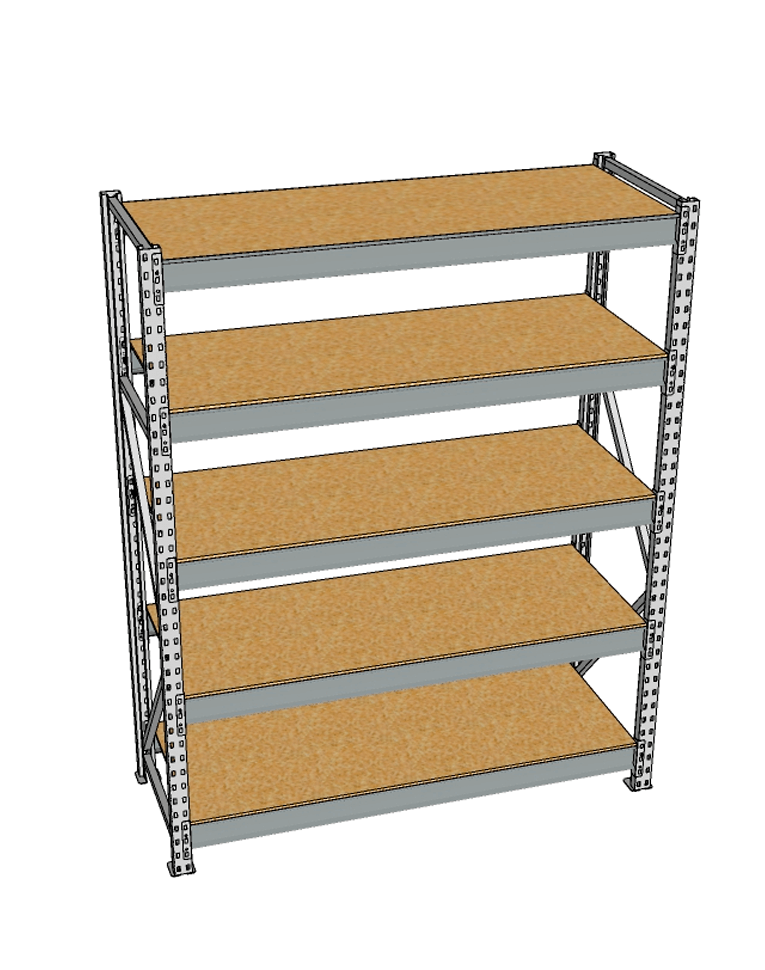 Стеллаж грузовой СГР 2500x1500x500 5 полок (ДСП) купить в Смоленске