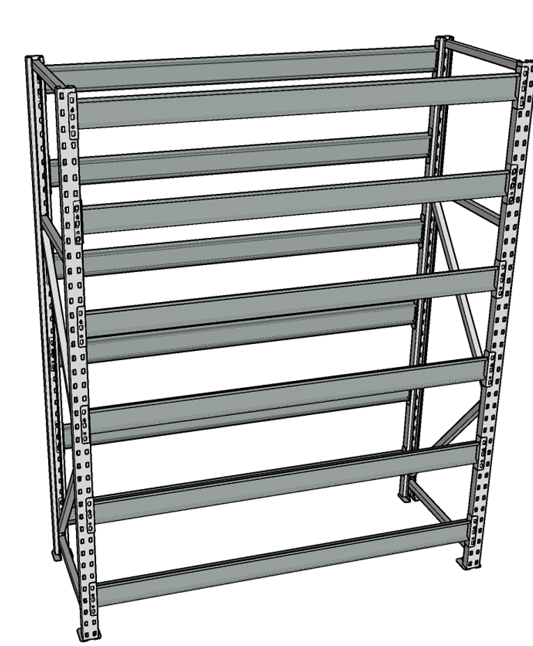 Стеллаж грузовой СГР 2000x1500x600 6 полок (без настила) купить в Смоленске Стеллаж грузовой СГР 2000x1500x600 6 полок (без настила) купить в Смоленске