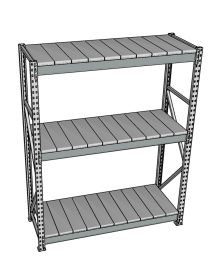Стеллаж грузовой СГР 3000x1500x1000 3 полки (металл)