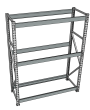 Стеллаж грузовой СГР 2500x1800x800 3 полки (без настила)