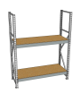 Стеллаж грузовой СГР 3000x2100x500 2 полки (ДСП)