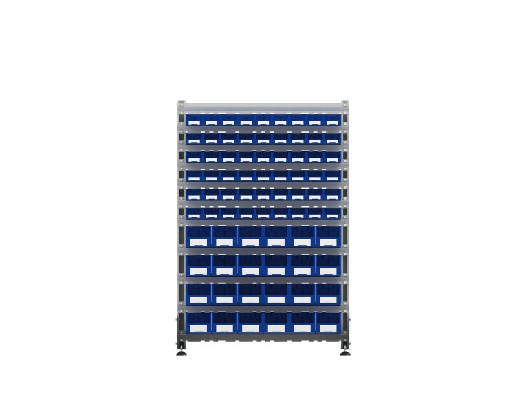 Стеллаж для пластиковых лотков SORTEX двухсторонний 1500x1000x800.04 купить в Смоленске