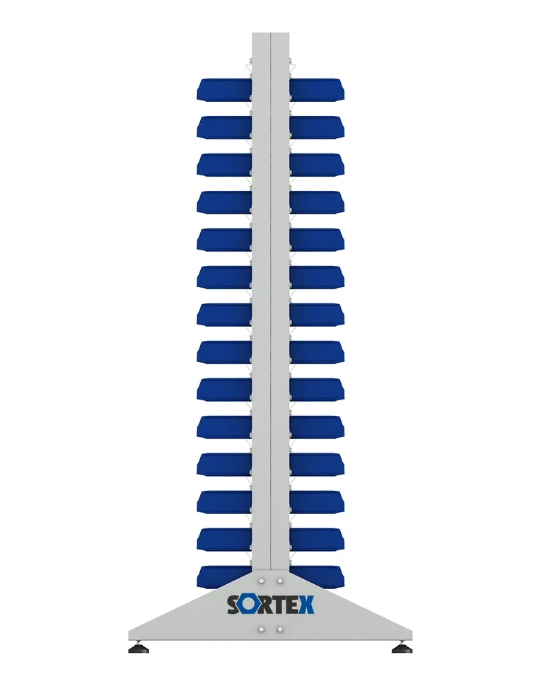 Стеллаж для пластиковых лотков SORTEX двухсторонний 1800x1000x800.01 купить в Смоленске