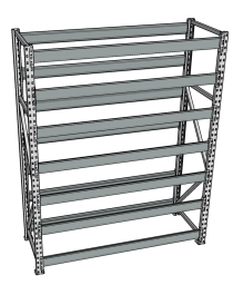 Стеллаж грузовой СГР 2500x2100x1000 7 полок (без настила)