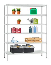 Стеллаж металлический Титан МС-900 2300x1000x400 6 полок Стеллаж металлический Титан МС-900 2300x1000x400 6 полок