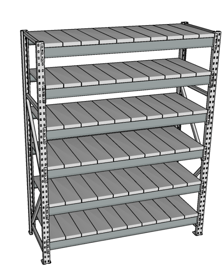 Стеллаж грузовой СГР 2000x1200x400 6 полок (металл) купить в Смоленске