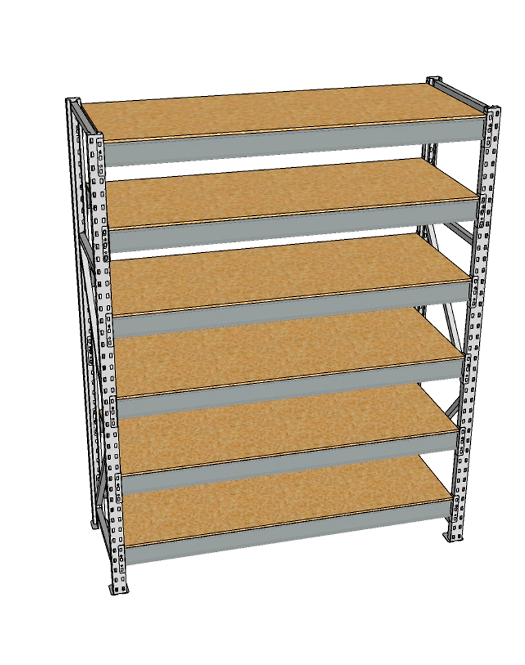 Стеллаж грузовой СГР 2500x1200x500 6 полок (ДСП) купить в Смоленске Стеллаж грузовой СГР 2500x1200x500 6 полок (ДСП) купить в Смоленске
