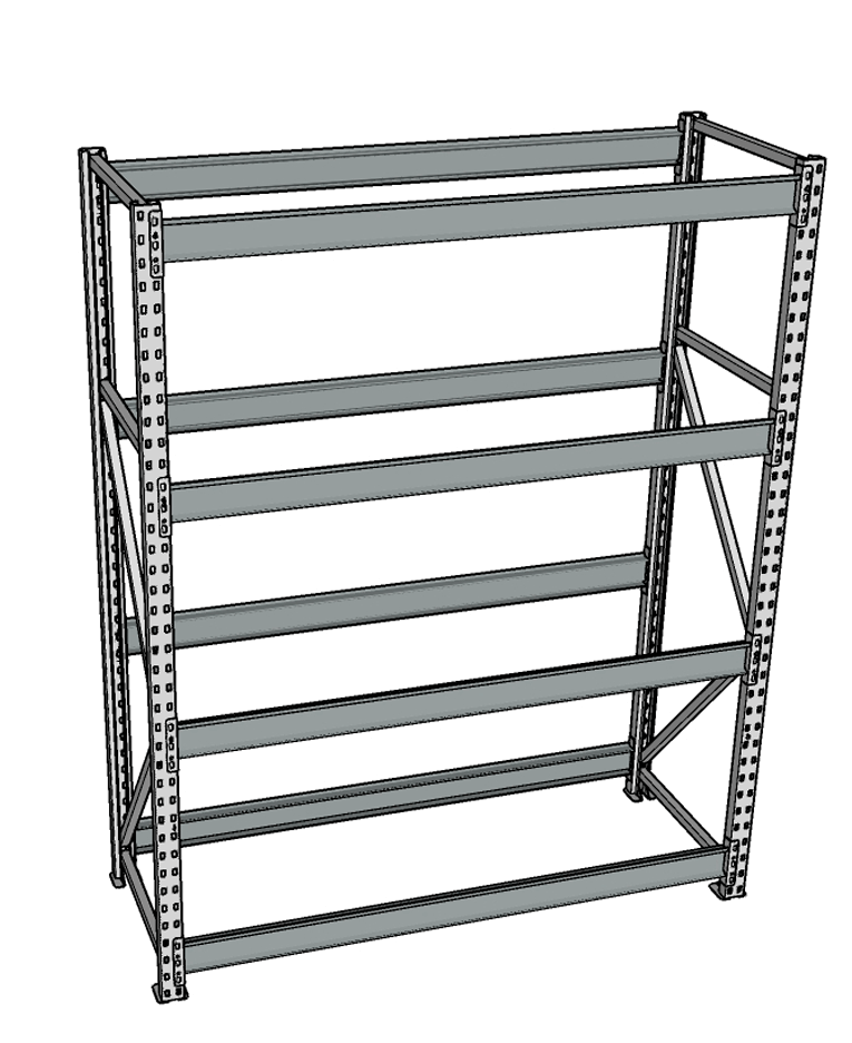 Стеллаж грузовой СГР 2500x1200x500 4 полки (без настила) купить в Смоленске Стеллаж грузовой СГР 2500x1200x500 4 полки (без настила) купить в Смоленске