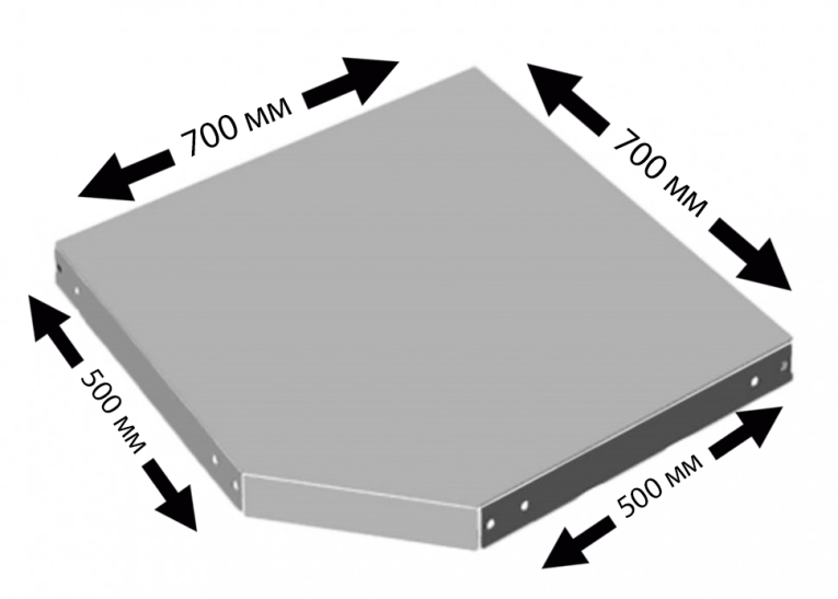 Угловая полка Практик MS 50F (700х500) купить в Смоленске