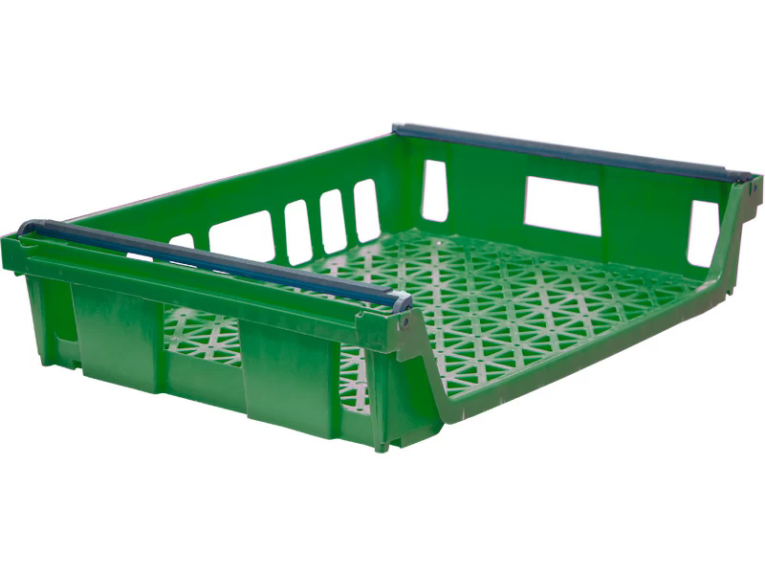 Ящик 744х557х167 со складываемыми ручками зелёный купить в Смоленске