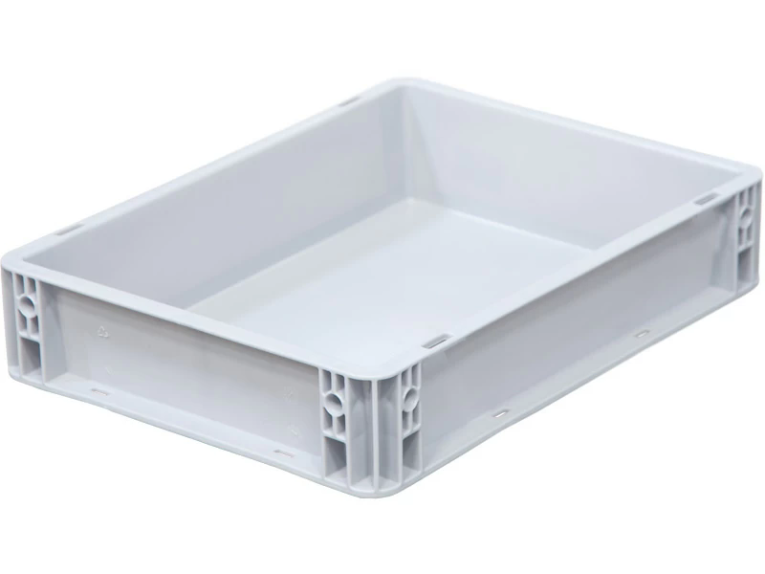 Ящик 400х300х75 сплошной, усиленное дно, цв. серый купить в Смоленске