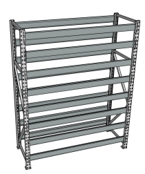 Стеллаж грузовой СГР 2500x1500x400 8 полок (без настила)
