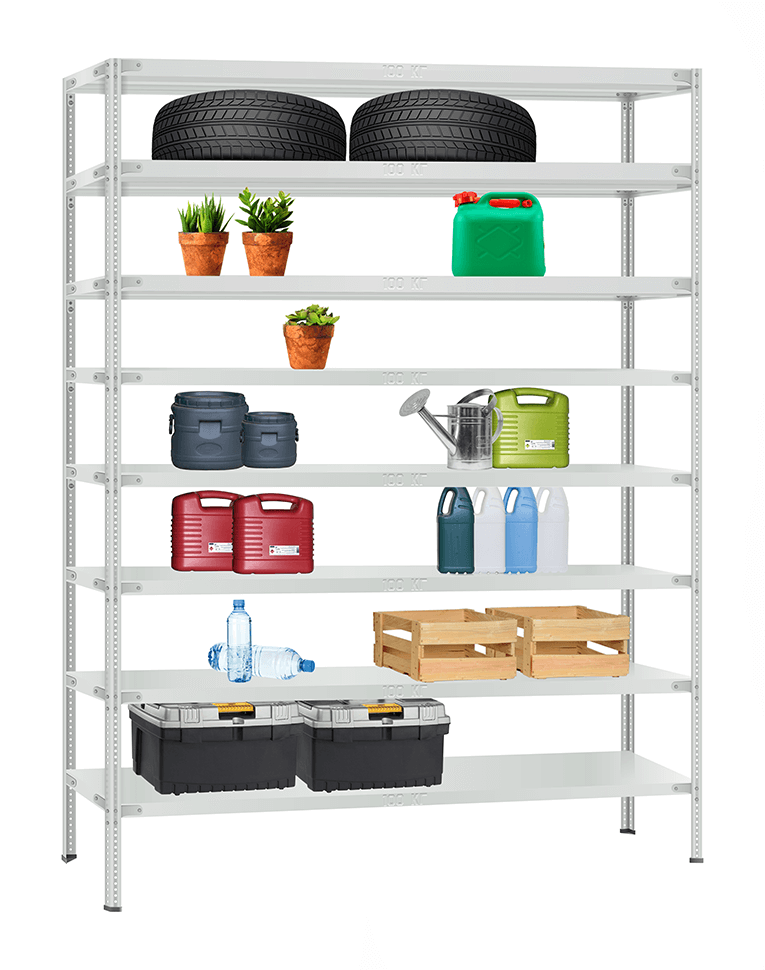 Стеллаж металлический Титан МС-900 2300x1000x500 8 полок купить в Смоленске Стеллаж металлический Титан МС-900 2300x1000x500 8 полок купить в Смоленске