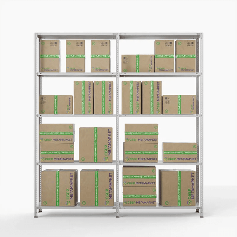 Стеллаж ПВЗ Сбер 2000х2000х400 5 полок купить в Смоленске Стеллаж ПВЗ Сбер 2000х2000х400 5 полок купить в Смоленске