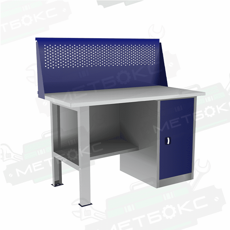 Однотумбовый слесарный верстак ВП-2/1,2 с экраном купить в Смоленске