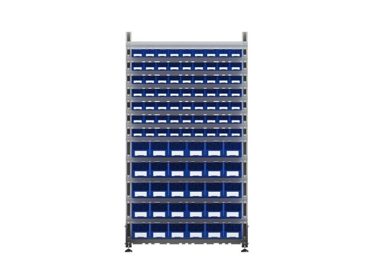 Стеллаж для пластиковых лотков SORTEX односторонний 1800x1000x450.04 купить в Смоленске