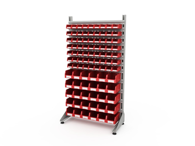 Стеллаж для пластиковых лотков SORTEX односторонний 1800x1000x450.04 купить в Смоленске