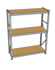 Стеллаж грузовой СГР 3000x1800x400 3 полки (ДСП)