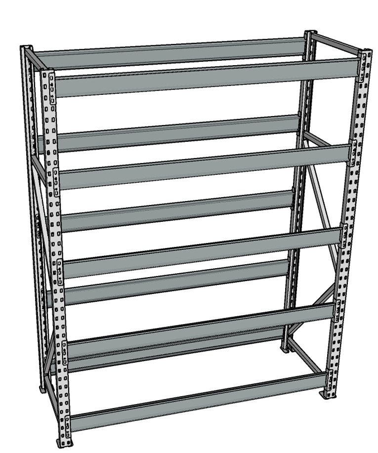 Стеллаж грузовой СГР 3000x1800x800 5 полок (без настила) купить в Смоленске