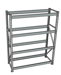 Стеллаж грузовой СГР 2500x2100x600 4 полки (без настила)