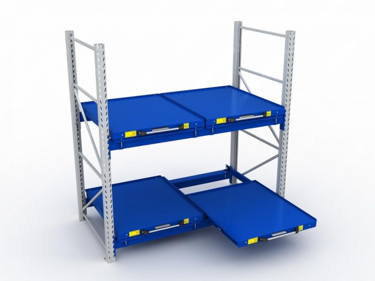 Стеллаж с выкатными платформами S-HEAVY 500 (2 яруса хранения) купить в Смоленске